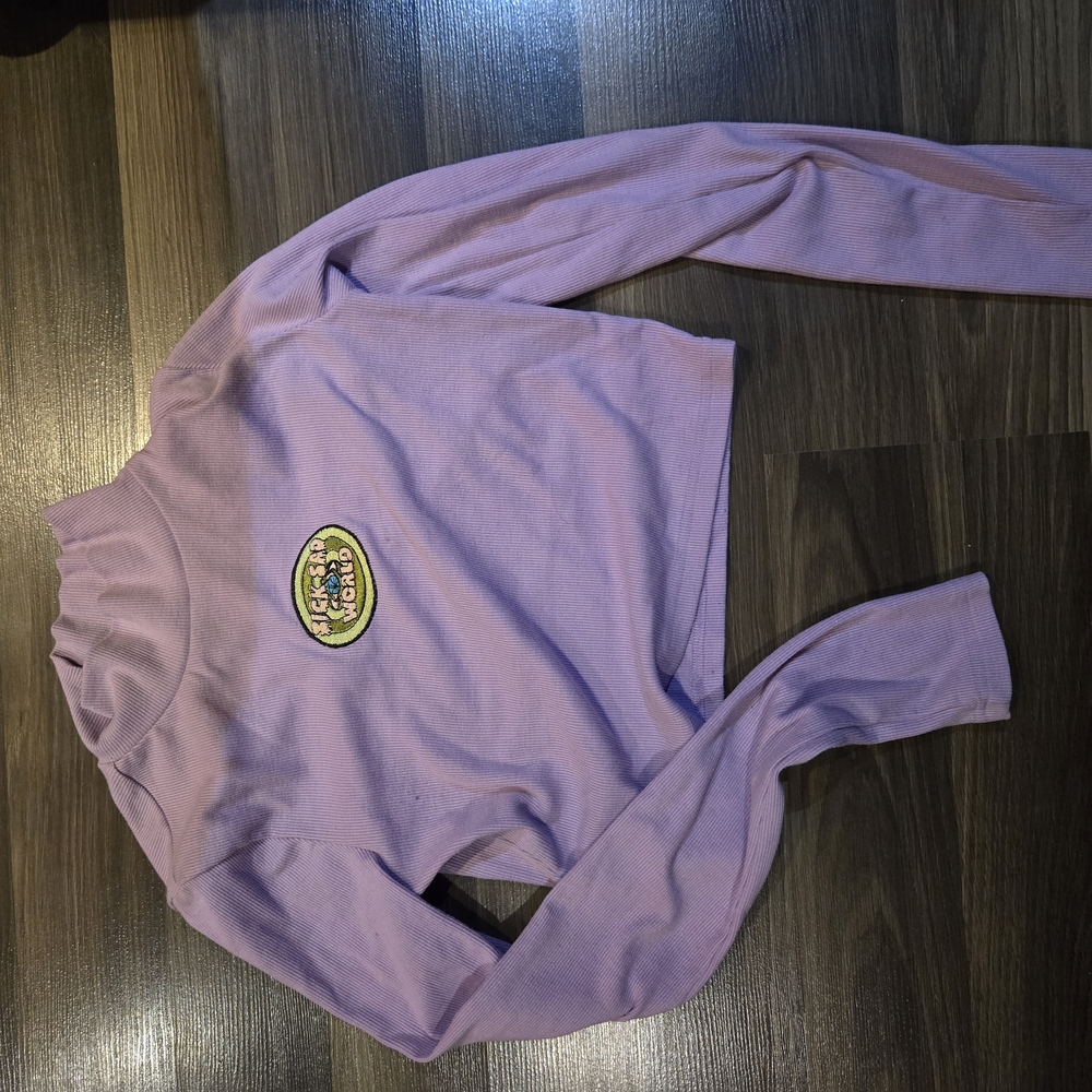 Purple Long Sleeve Top with Logo